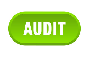 audit button. audit rounded green sign. audit