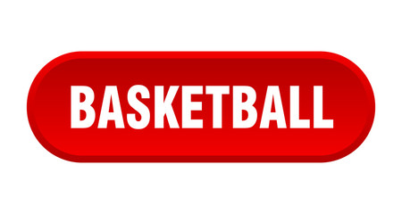 basketball button. basketball rounded red sign. basketball