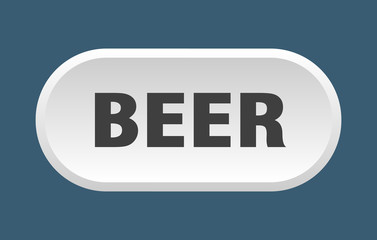 beer button. beer rounded white sign. beer