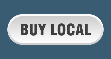 buy local button. buy local rounded white sign. buy local
