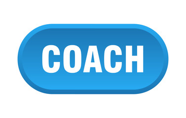 coach button. coach rounded blue sign. coach