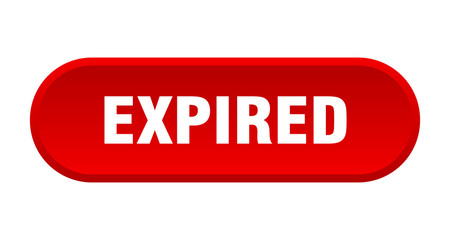 expired button. expired rounded red sign. expired