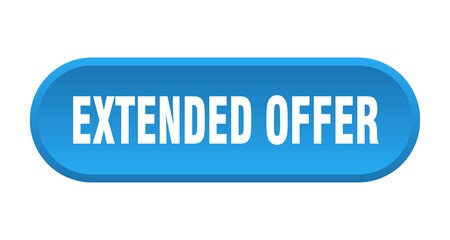 extended offer button. extended offer rounded blue sign. extended offer