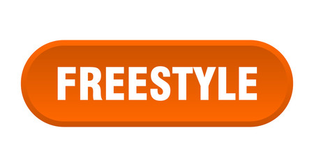 freestyle button. freestyle rounded orange sign. freestyle
