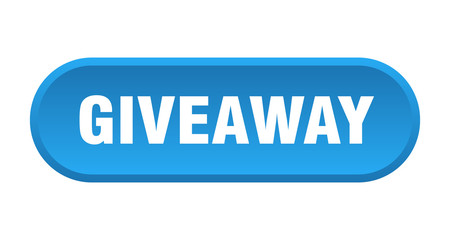 giveaway button. giveaway rounded blue sign. giveaway
