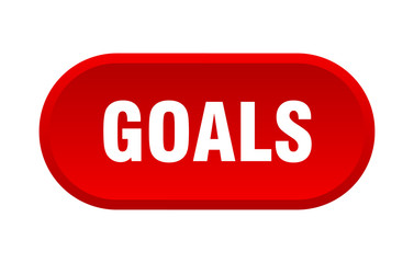 goals button. goals rounded red sign. goals