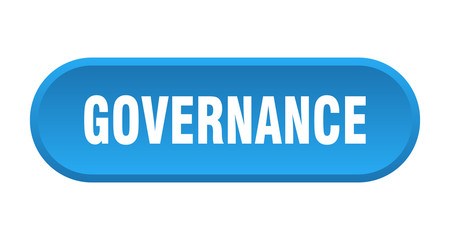 governance button. governance rounded blue sign. governance