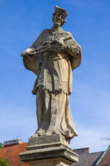 Fototapeta na wymiar Statue of Saint John Nepomuk in Bratislava