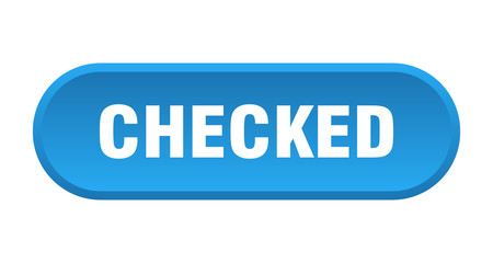 checked button. checked rounded blue sign. checked