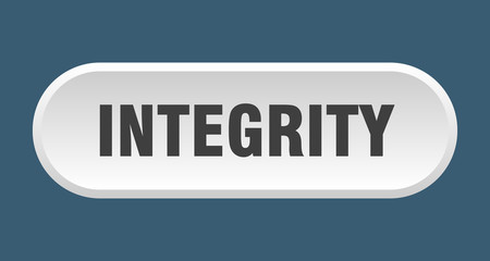integrity button. integrity rounded white sign. integrity