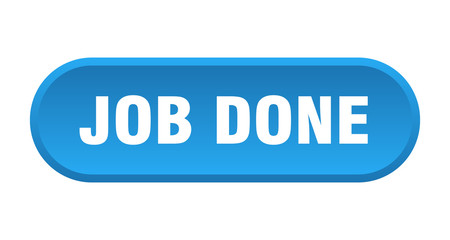 job done button. job done rounded blue sign. job done