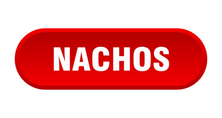 nachos button. nachos rounded red sign. nachos
