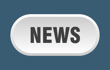news button. news rounded white sign. news