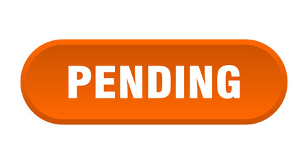 pending button. pending rounded orange sign. pending