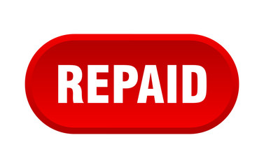 repaid button. repaid rounded red sign. repaid