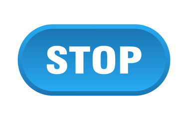 stop button. stop rounded blue sign. stop
