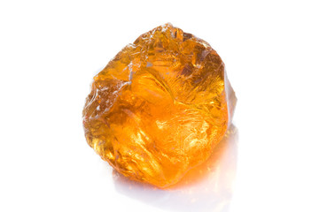 Yellow resin obtained from the rubber of the tree.