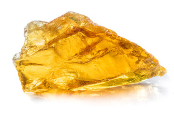 Yellow resin obtained from the rubber of the tree.