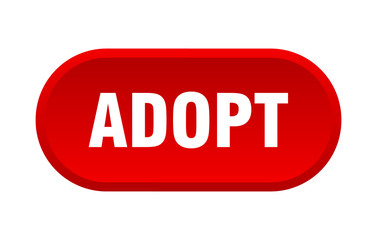 adopt button. adopt rounded red sign. adopt