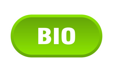 bio button. bio rounded green sign. bio
