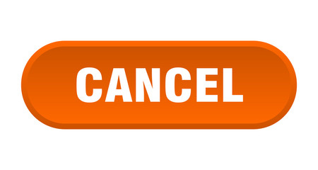 cancel button. cancel rounded orange sign. cancel