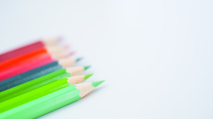 Pencil color on white background.