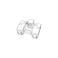 Sci Fi Tank Line for coloring book - game