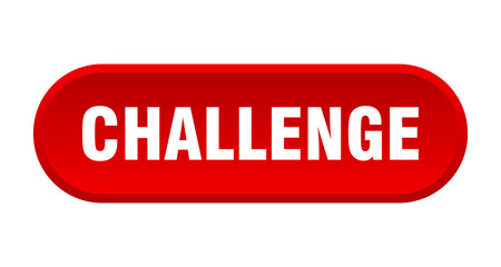 challenge button. challenge rounded red sign. challenge