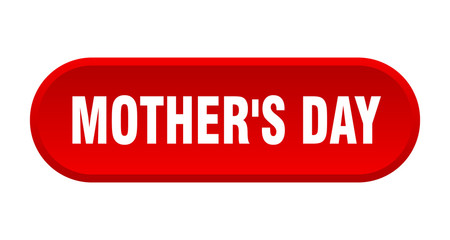 mother's day button. mother's day rounded red sign. mother's day