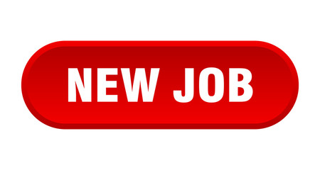 new job button. new job rounded red sign. new job
