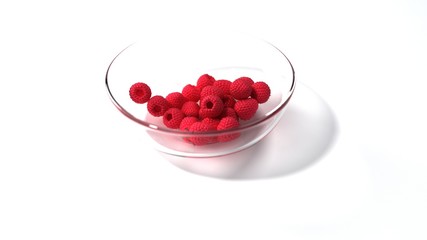 Schale mit Himbeeren