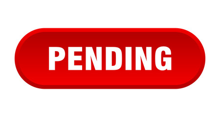 pending button. pending rounded red sign. pending