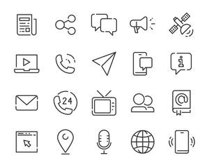 set of contact icons, mail, address, user, phone