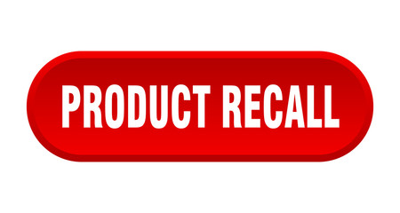 product recall button. product recall rounded red sign. product recall
