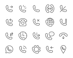 set of phone icons, communication, smartphone, telephone, call, chat