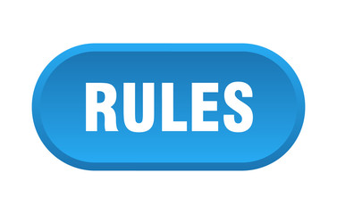 rules button. rules rounded blue sign. rules