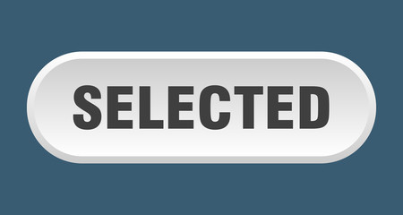 selected button. selected rounded white sign. selected