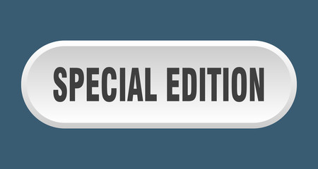 special edition button. special edition rounded white sign. special edition