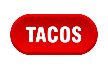 tacos button. tacos rounded red sign. tacos