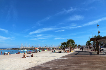 French Riviera - beach - Plage des Sablettes - Menton