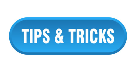tips & tricks button. tips & tricks rounded blue sign. tips & tricks