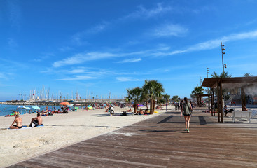 French Riviera - beach - Plage des Sablettes - Menton