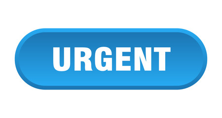 urgent button. urgent rounded blue sign. urgent