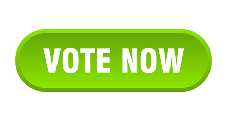 vote now button. vote now rounded green sign. vote now
