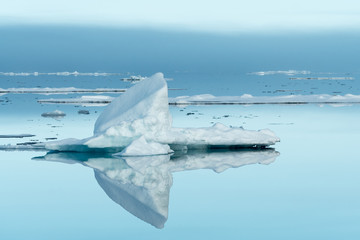 Small iceberg reflection in Svalbard