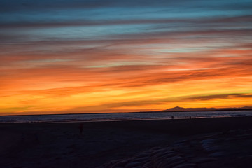 Fototapeta na wymiar Sunset at Isla Canela (Huelva)