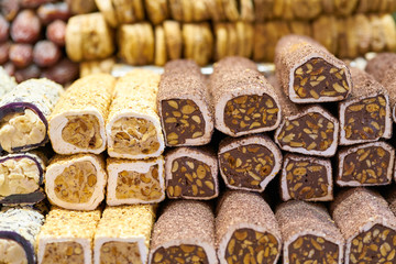 delicious Turkish delight close up