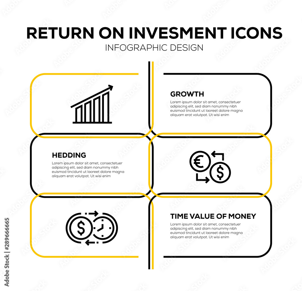 Poster RETURN ON INVESTMENT ICON SET