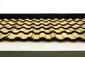 Roof tile texture with copy space on top.