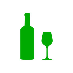 Weinglas und Hintergrund